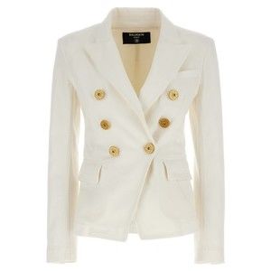 Balmain Double-Breasted Denim Blazer - NWT